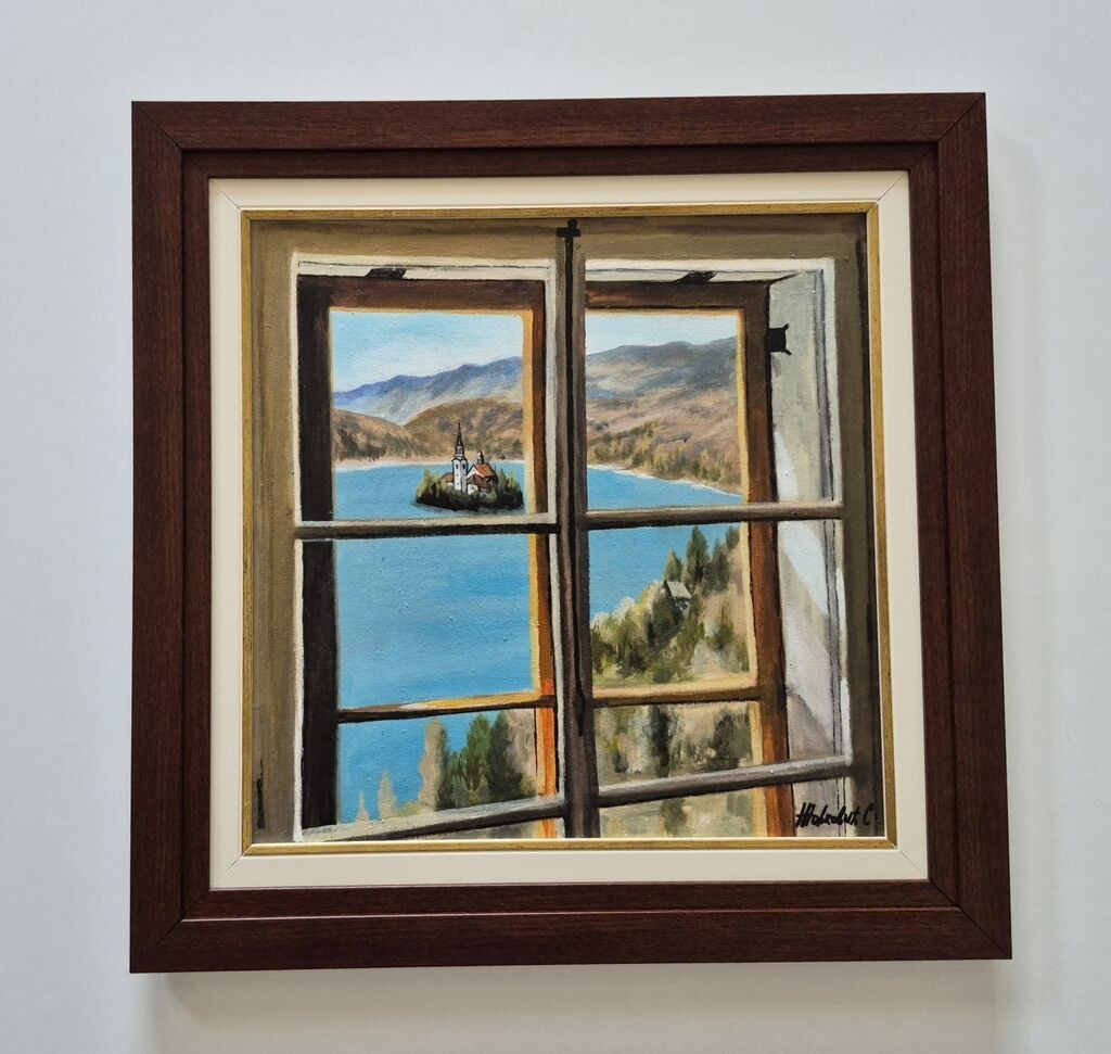 Oil on canvas - Lake Bled, beautiful picture