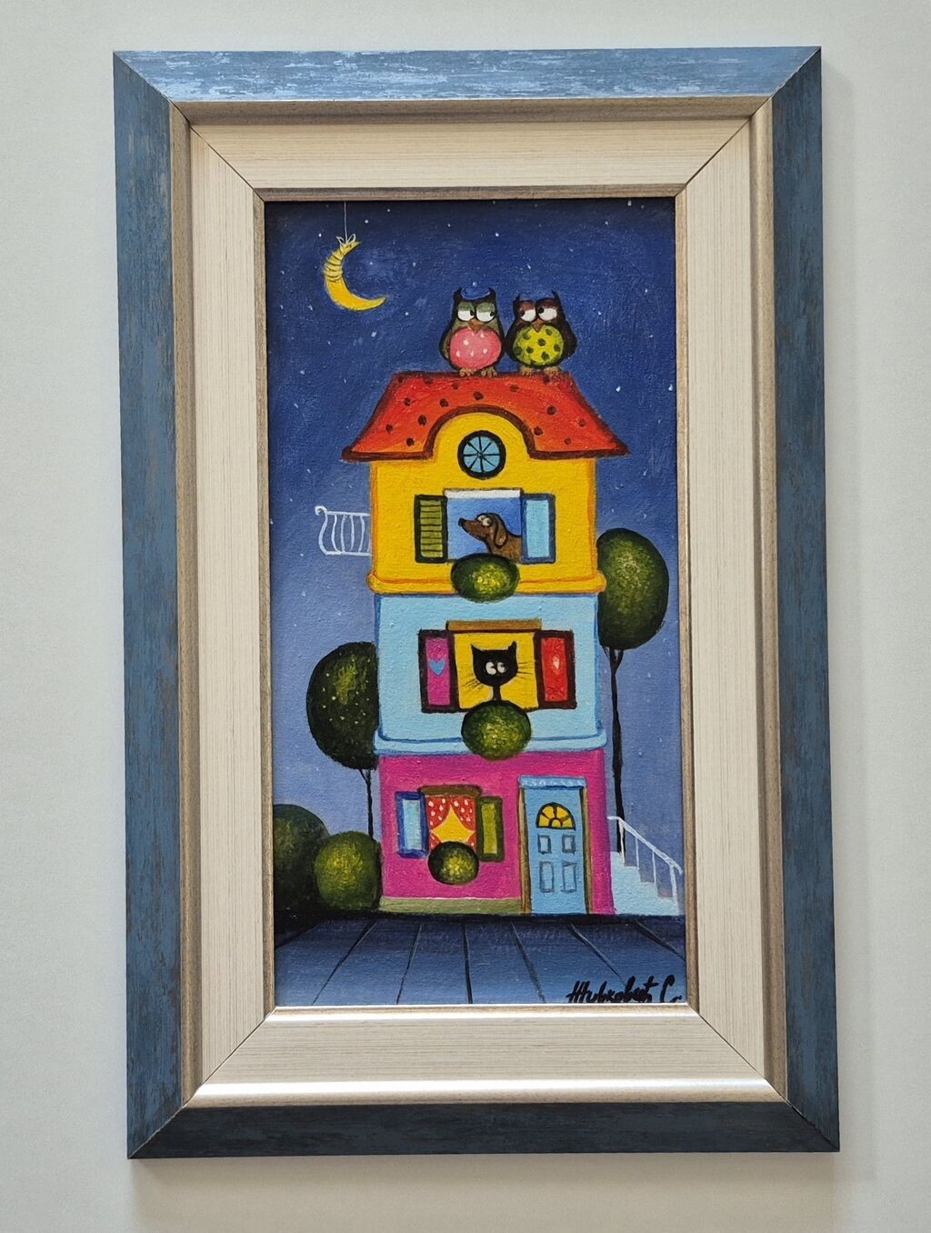 Oil on canvas - Bedtime story, beautiful