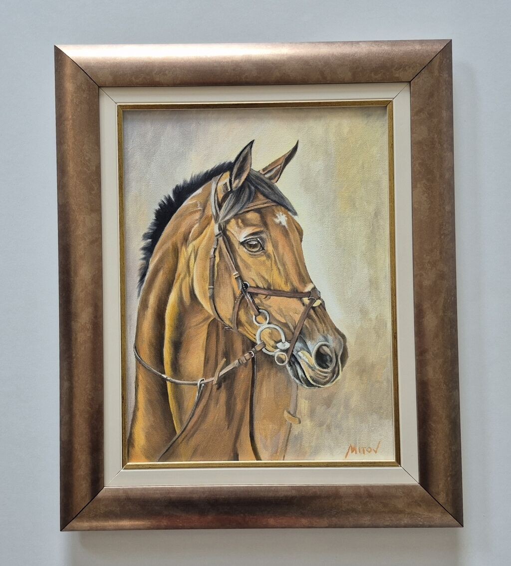 Oil on canvas - Brown beautiful, beautiful painting