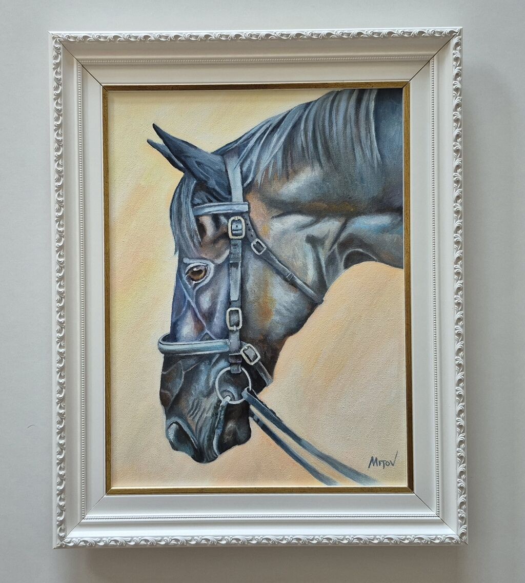 Oil on canvas - Attilas horse, beautiful picture