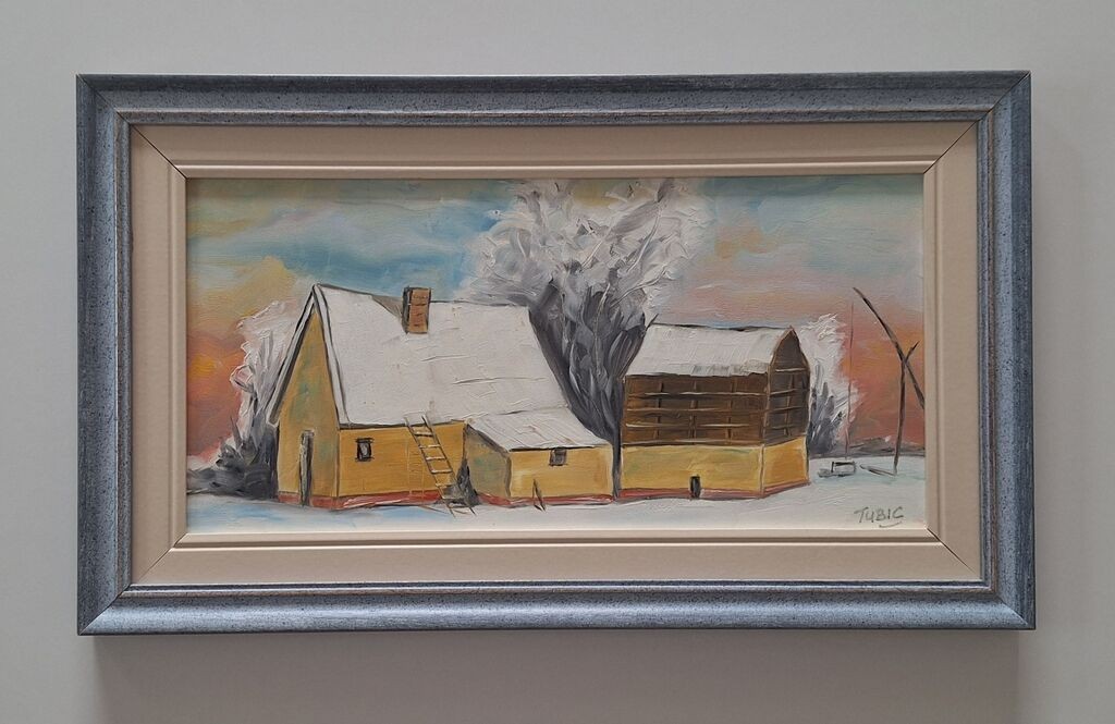 Oil on hardboard - Somewhere in Vojvodina, beautiful!