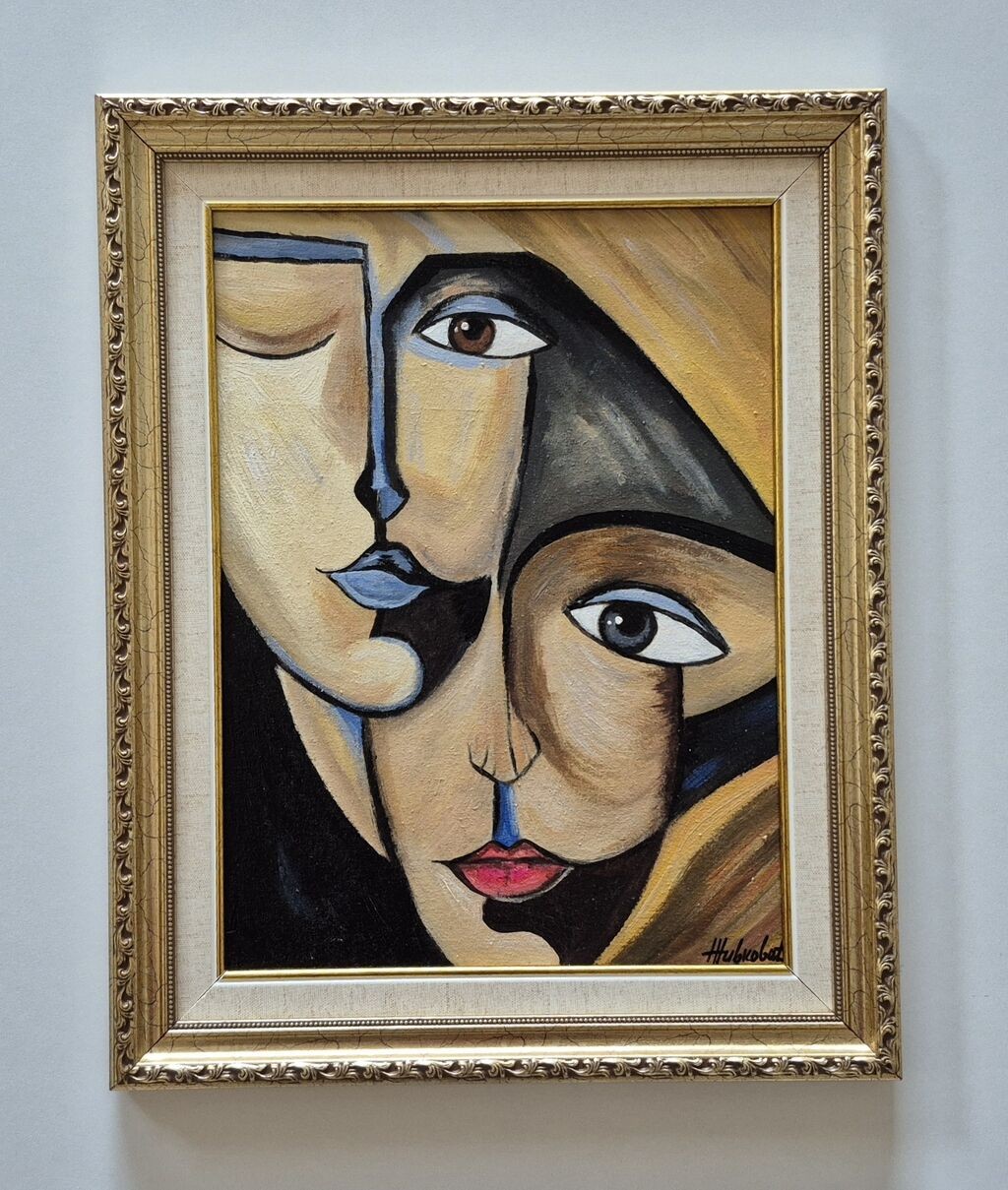 Oil on canvas - Secrecy, beautiful painting