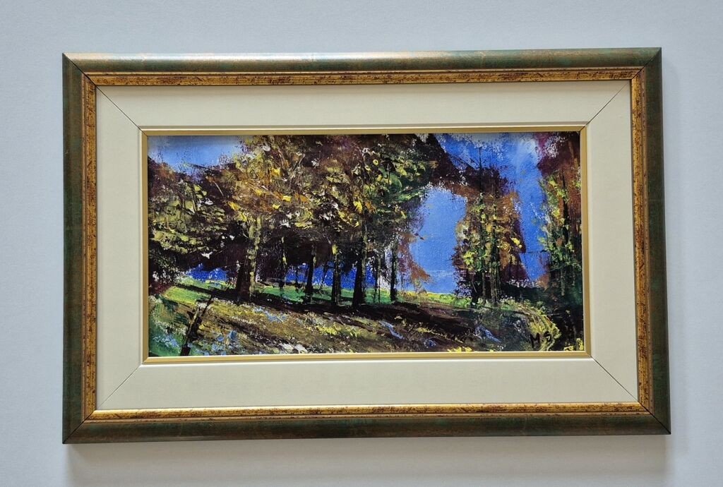 Oil on canvas - Green nature, beautiful