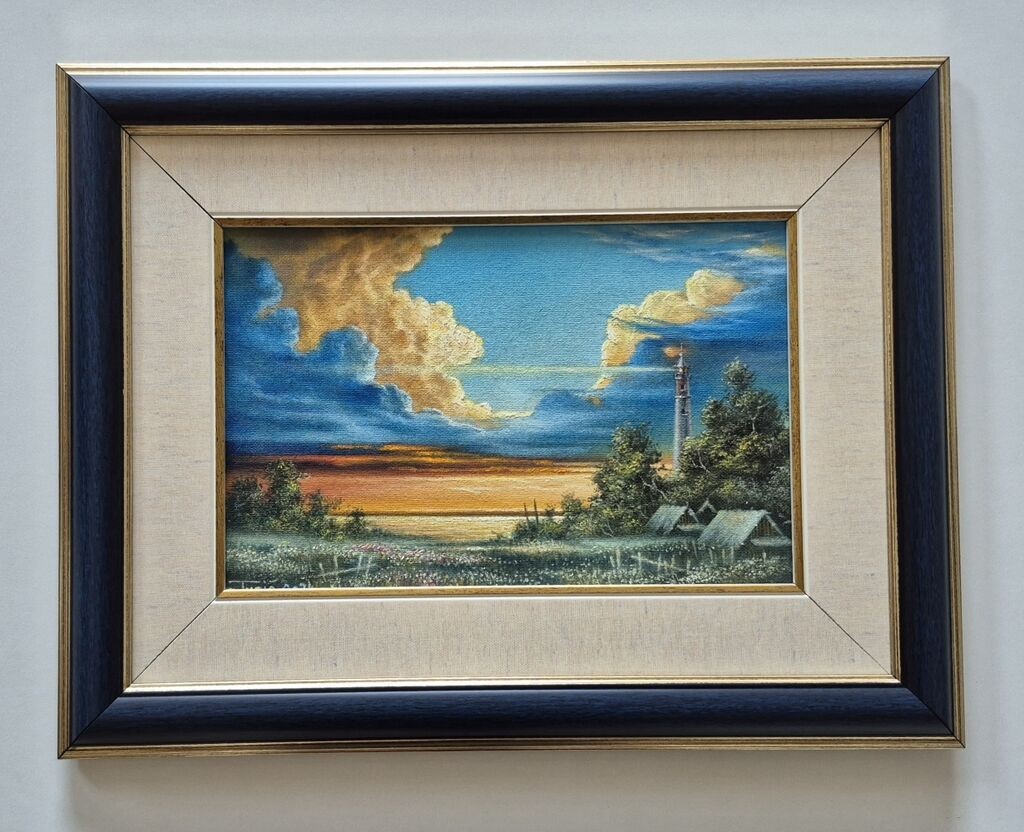 Oil on canvas - Lighthouse, beautiful painting
