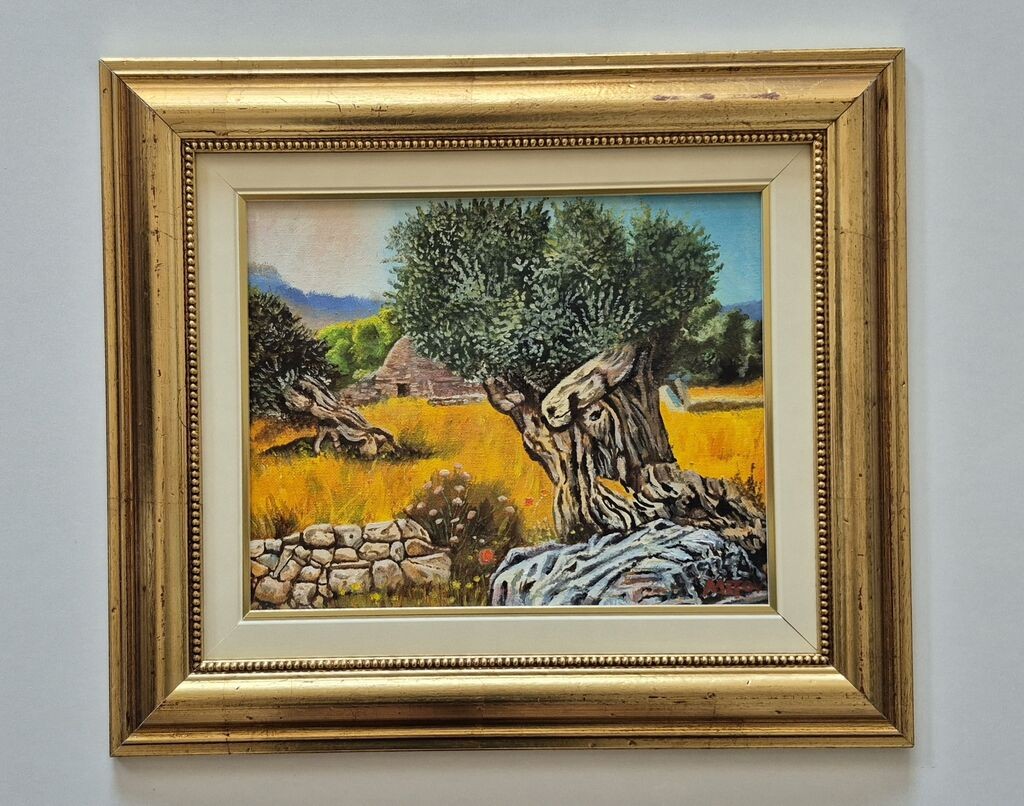 Oil on canvas - Old olive tree, beautiful painting