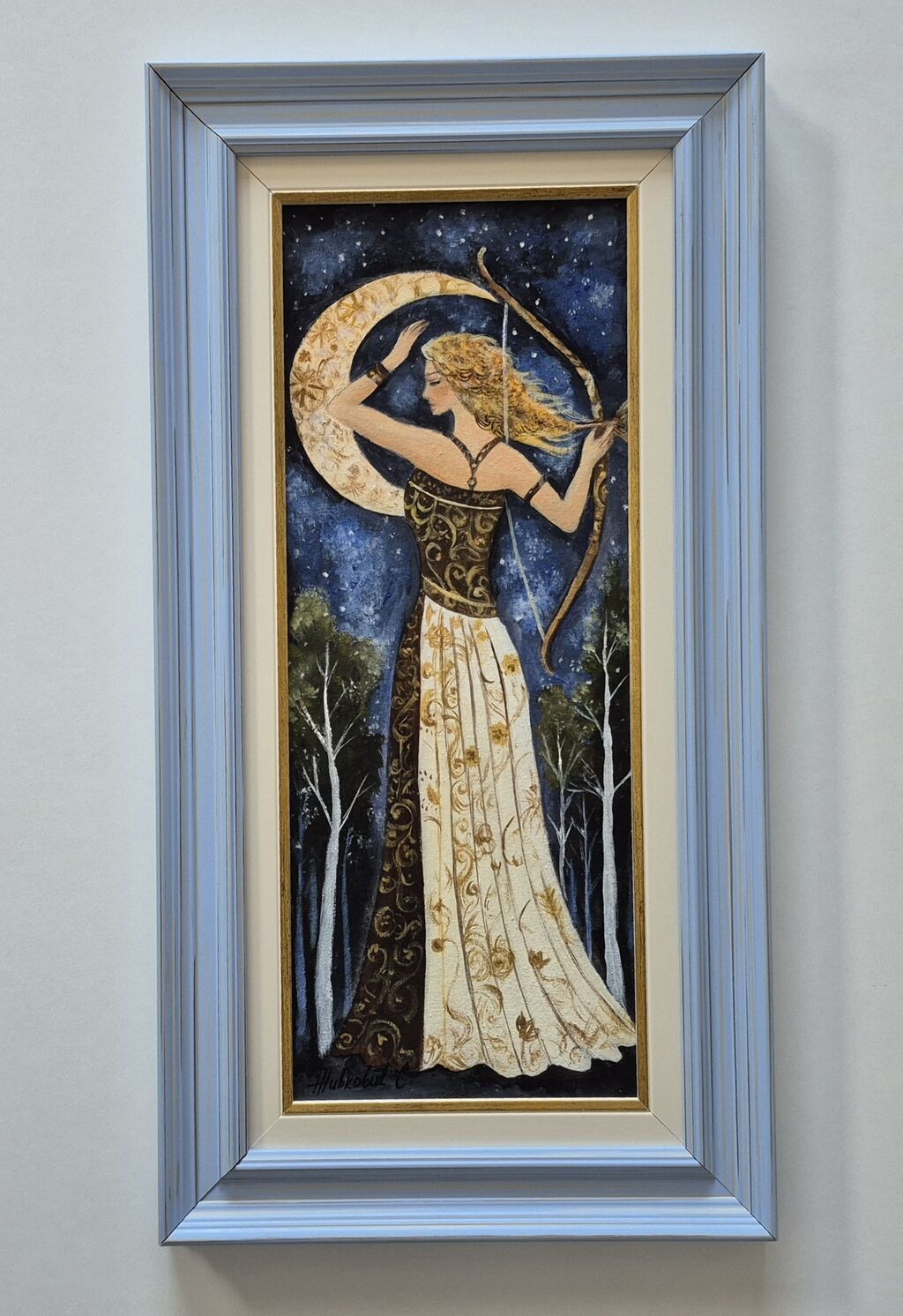 Oil on canvas - Woman fighter, beautiful painting