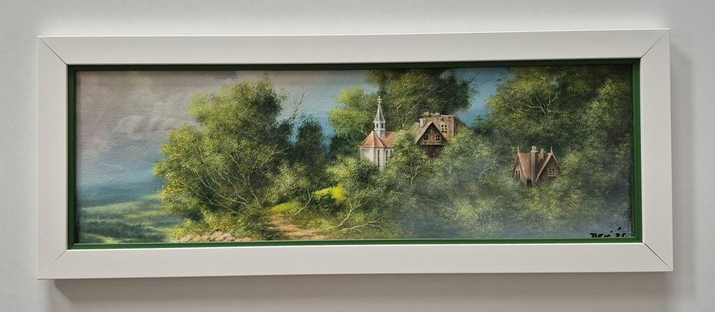Oil on canvas - Hidden landscape, beautiful painting