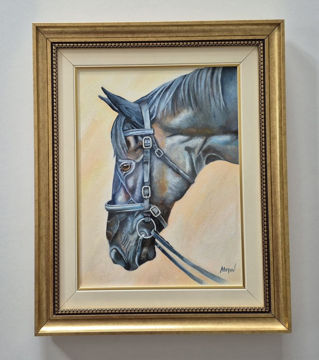 Oil on canvas - Picture of a horse, number eight