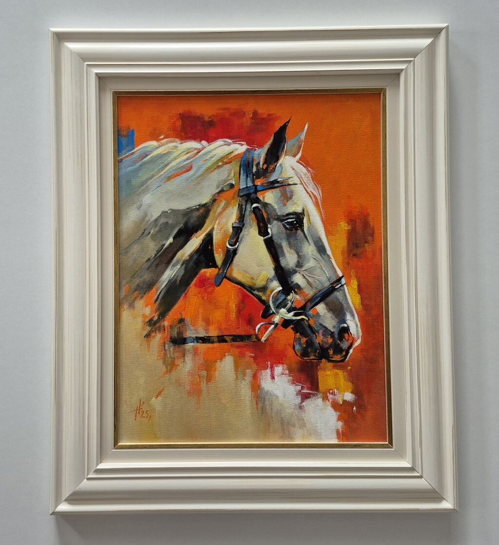 Oil on canvas - Picture of a horse, number ten