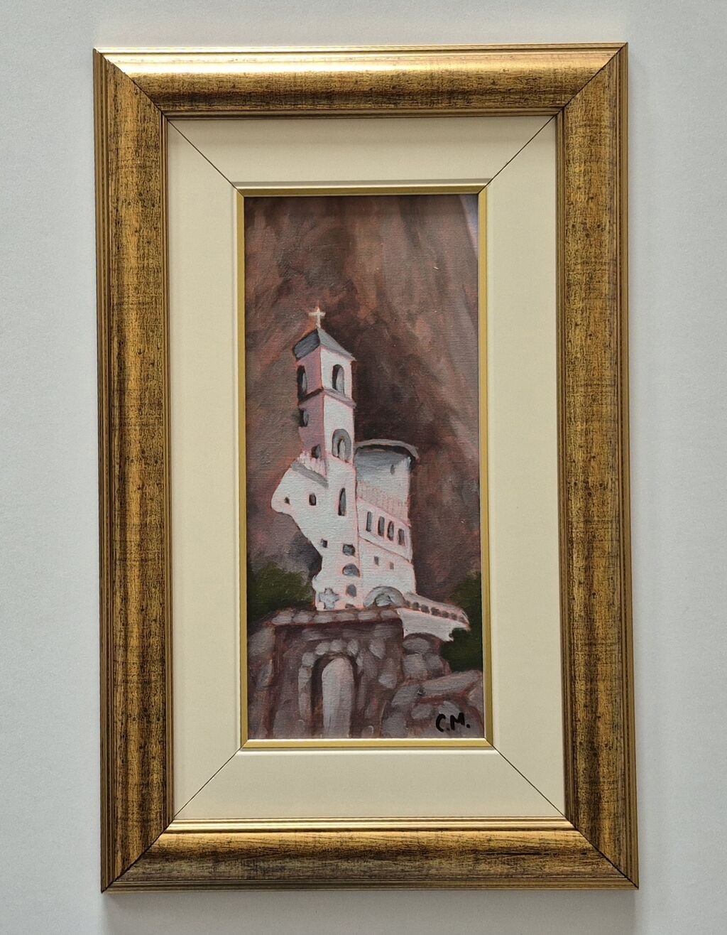 Oil on canvas - Ostrog Monastery, beautiful picture