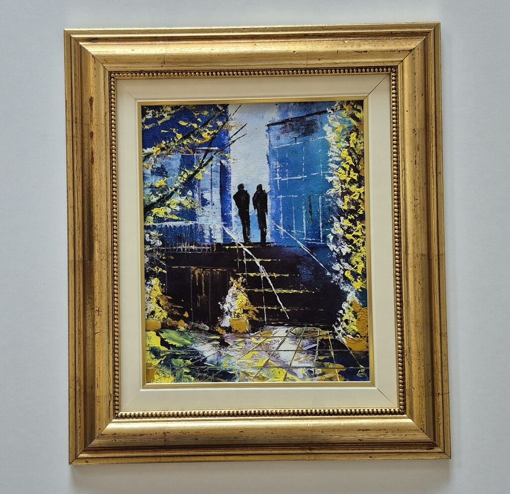 Oil on canvas - Strangers in the night, beautiful painting