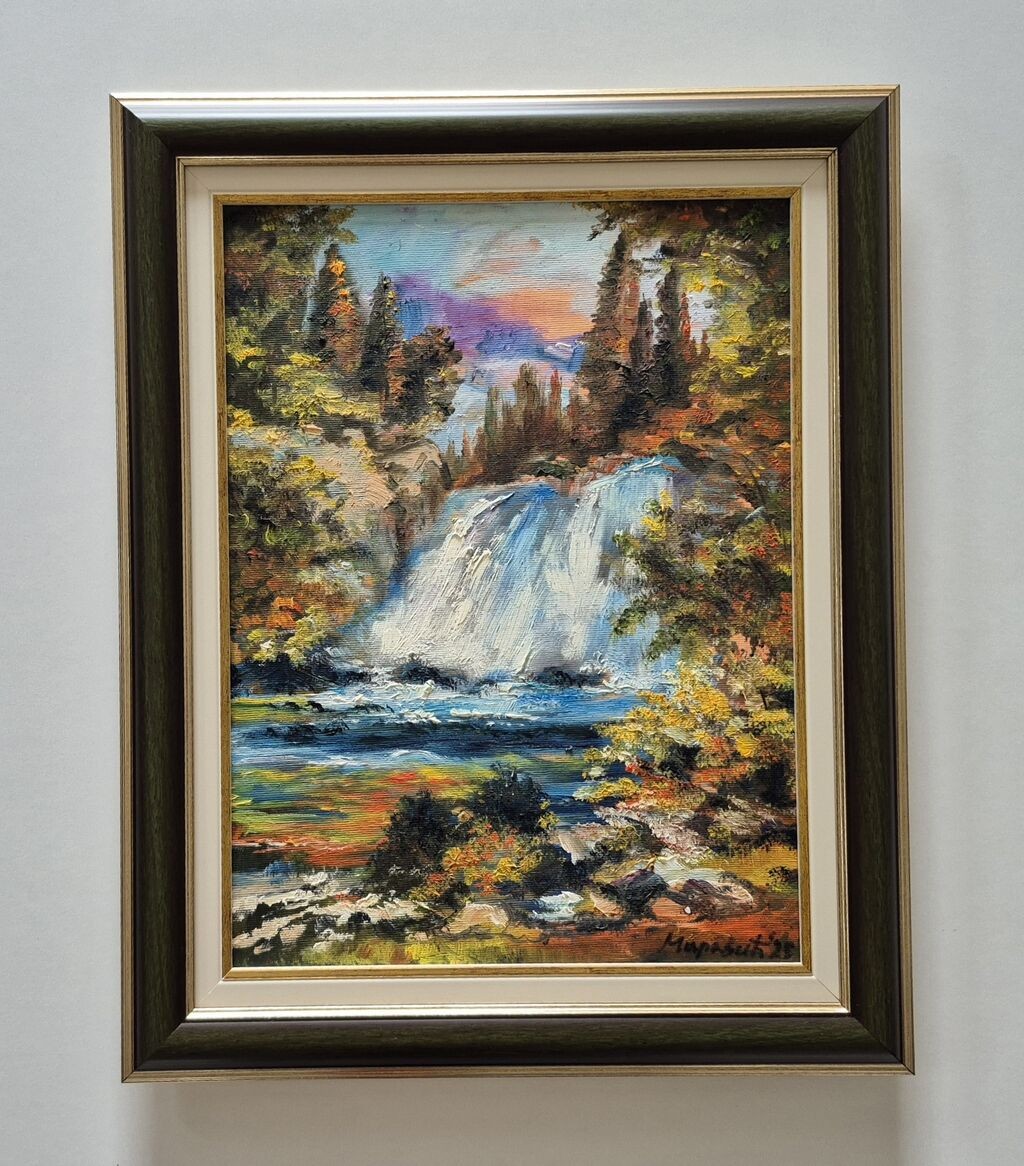 Oil on canvas - A magical landscape, a beautiful picture