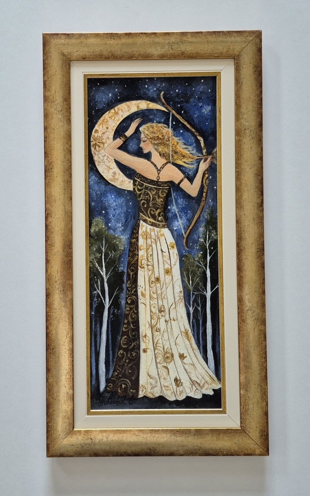 Oil on canvas - Sagittarius woman, beautiful painting