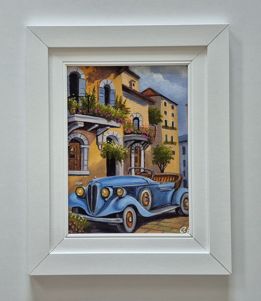 Oil on canvas - Old car
