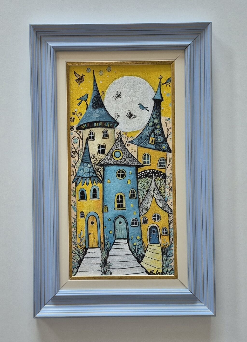 Oil on canvas - Magical houses, beautiful picture