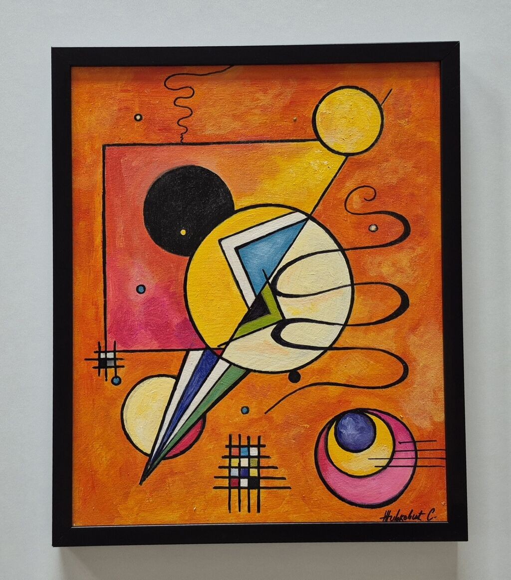 Oil on canvas - Abstraction 34, beautiful painting