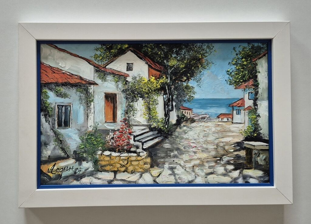 Oil on hardboard - Mediterranean region, beautiful