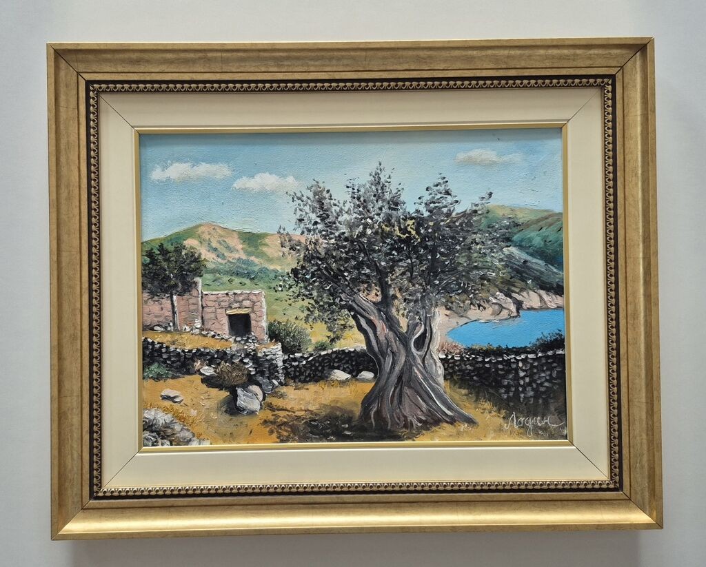 Oil on canvas - Old olive grove, beautiful picture