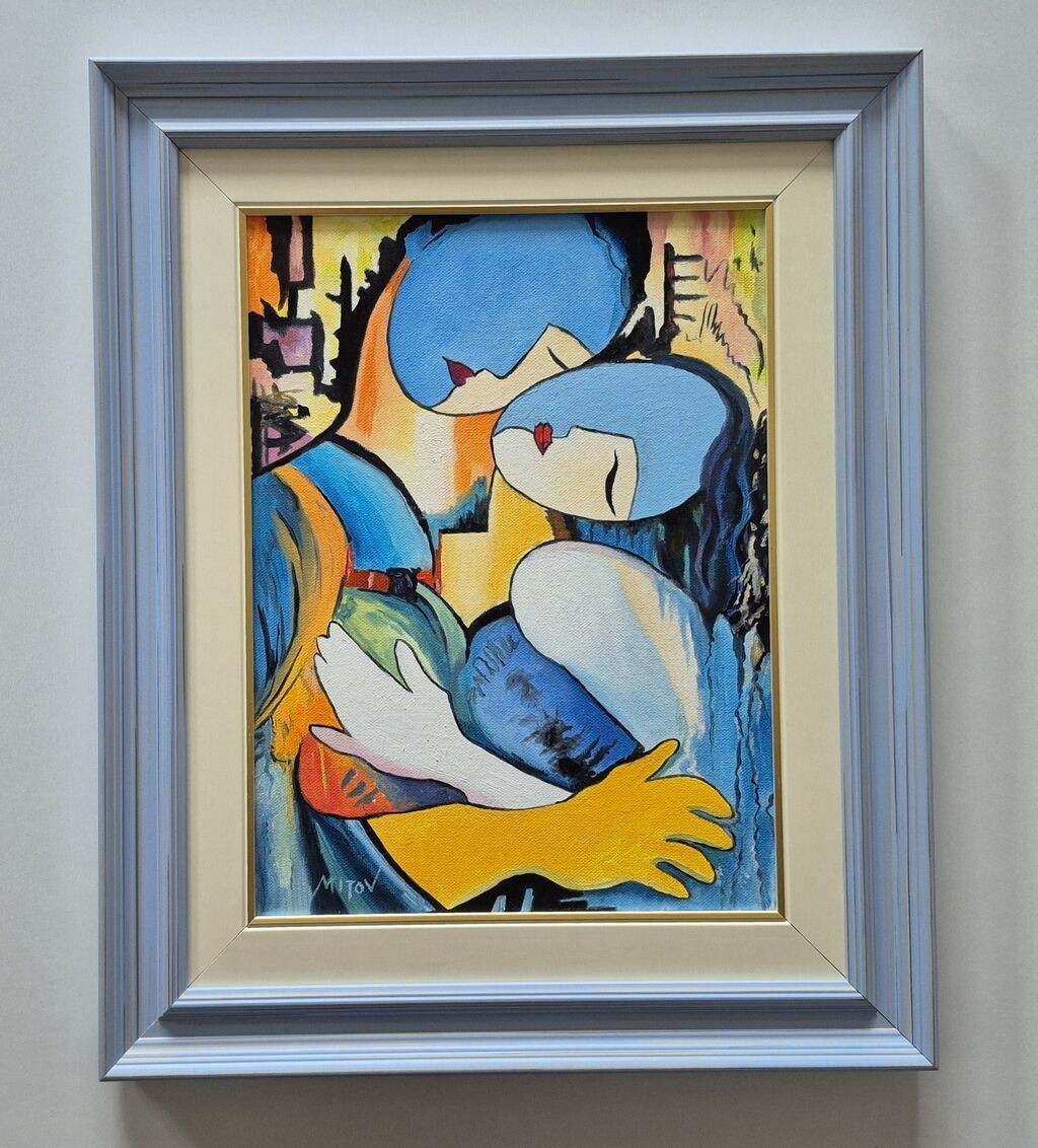 Oil on canvas - Blue emotion, beautiful picture