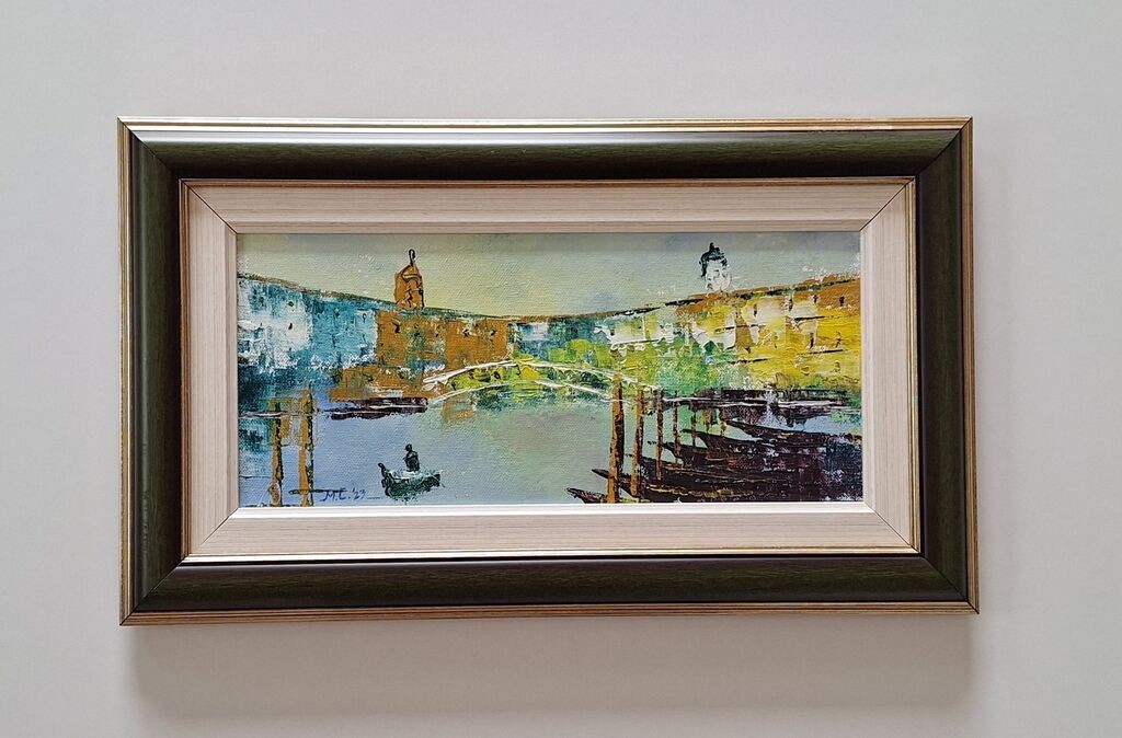 Oil on canvas - Bridge in Venice, beautiful picture!