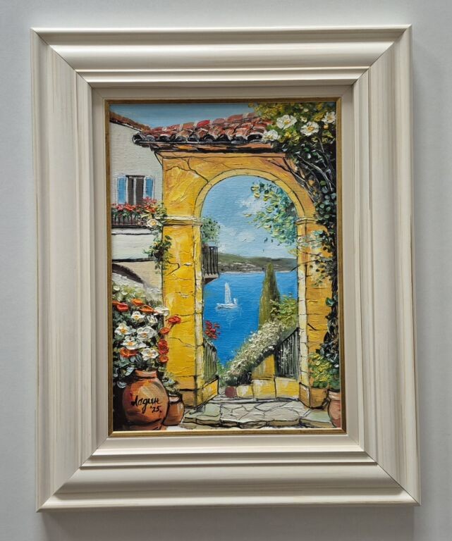 Oil on canvas - Mediterranean, beautiful picture