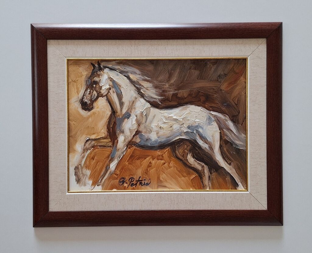 Oil on hardboard - Horse Pablo, beautiful painting!