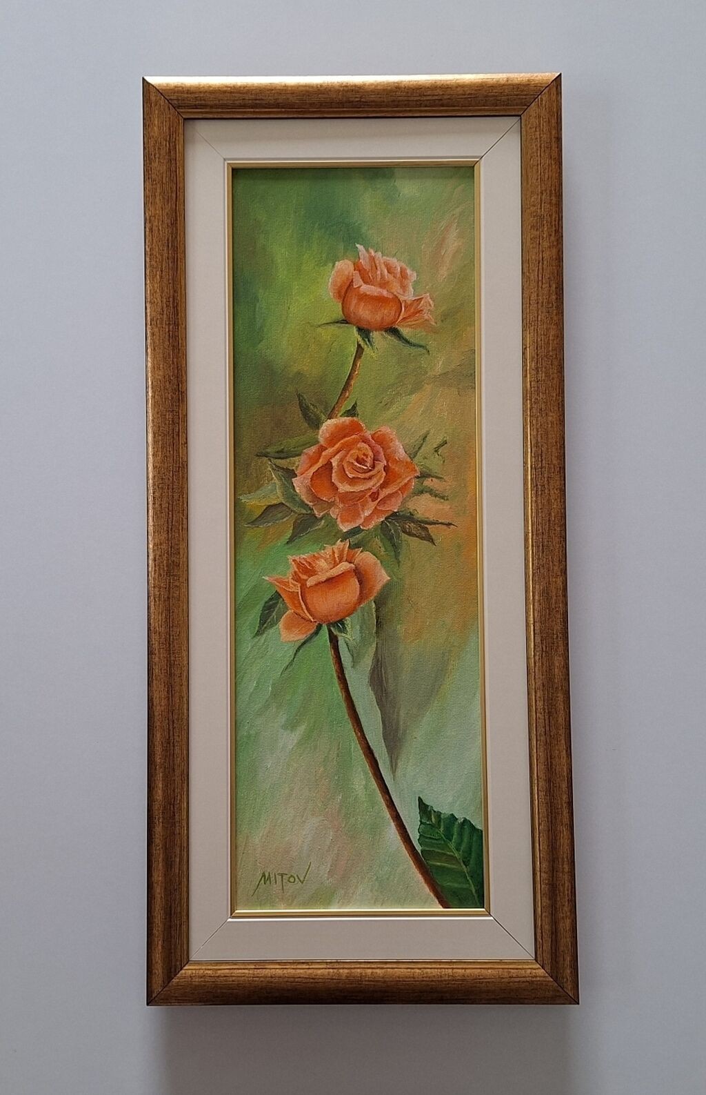 Oil on canvas - Roses, painting number two