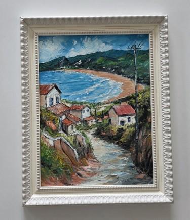 Oil on canvas - Path to the beach, beautiful painting by Dusko Dule