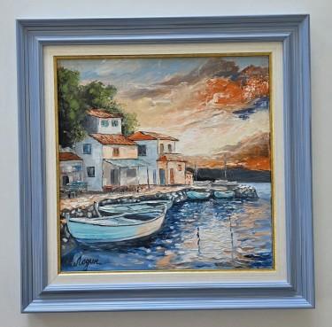 Oil on canvas - Calm of the day at sea, beautiful by Dusko Dule