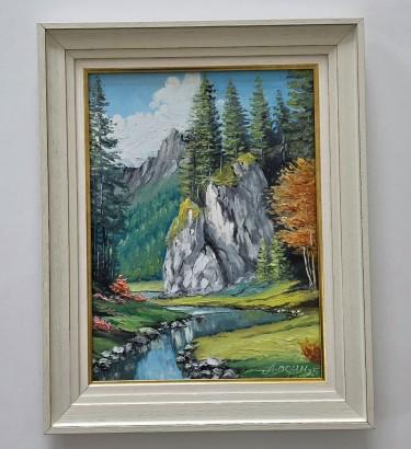 Oil on canvas - Heart of Nature, beautiful painting by Dusko Dule