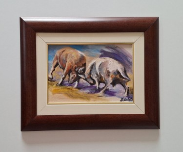 Oil on canvas - Bullfight, beautiful painting!