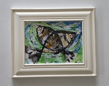 Two fish, acrylic on paper - A beautiful picture by Dusko Dule