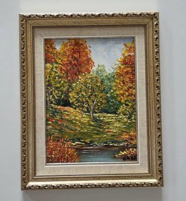 Oil on hardboard - Little Autumn by Dusko Dule