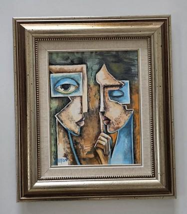 Oil on canvas - Two sides of truth by Dusko Dule