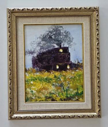 Oil on canvas - Locomotive, a beautiful painting by Dusko Dule