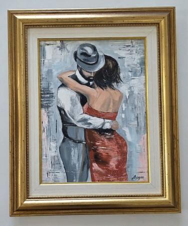 Oil on canvas - Embrace, a beautiful painting by Dusko Dule