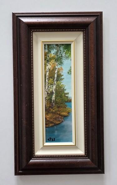 Oil on canvas - By the River - Miniature by Dusko Dule