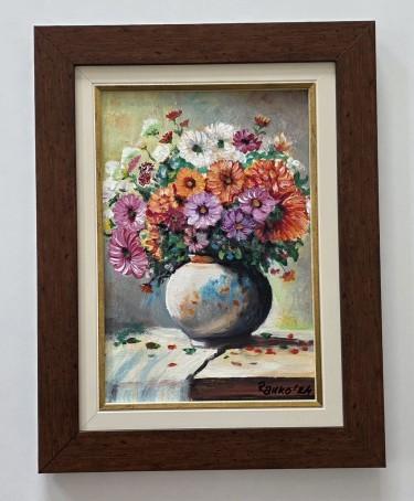 Oil on hardboard - Spring Bouquet, beautiful by Dusko Dule