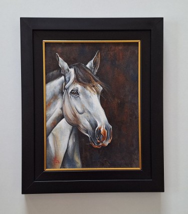 Oil on canvas - Portrait of a horse, painting number two