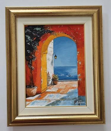 Oil on canvas - Passage to the sea, a beautiful painting by Dusko Dule