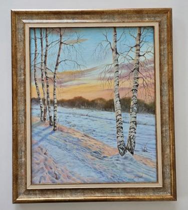 Oil on canvas - The warmth of a winter day by Dusko Dule