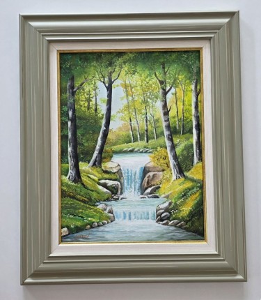 Oil on canvas - In the heart of the forest, a beautiful picture by Dusko Dule