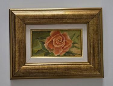 Oil on canvas - Rose, two - Miniature by Dusko Dule