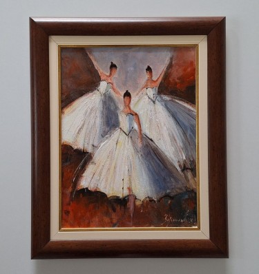 Oil on canvas - Ballerina game, beautiful painting