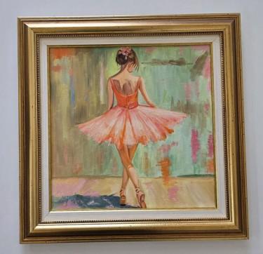 Oil on canvas - Ballerinas Dream, a beautiful painting by Dusko Dule