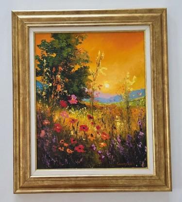 Oil on canvas - Golden Sunset, a beautiful painting by Dusko Dule