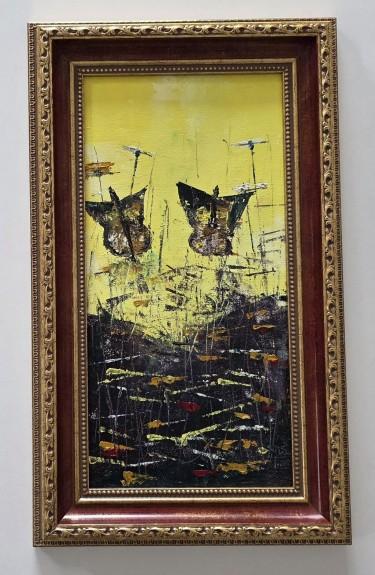 Oil on canvas - Butterfly Game, a beautiful painting by Dusko Dule