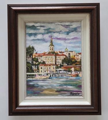Oil on canvas - Belgrade, landscape - Beautiful by Dusko Dule