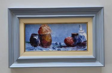 Oil on canvas - Blue Still Life by Dusko Dule