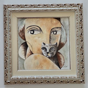 Oil on canvas - The Gray Guardian, a beautiful painting by Dusko Dule
